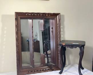 Antique Mirror with Small Table