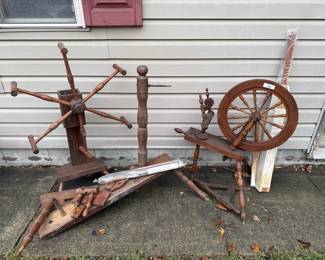 Vintage Spinning Wheels and Tools