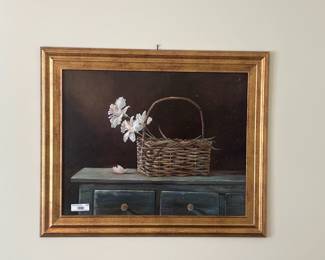 Floral Basket Still Life Painting