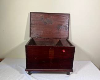 Table Top Vintage Wooden Storage Chest