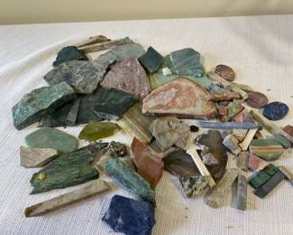 Collection of Polished Stone Slabs