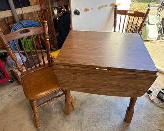 Vintage Drop-Leaf Table Set