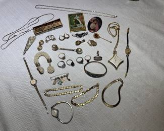 Vintage Jewelry Collection with Gold & Silver