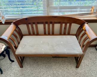Wooden Curved Back Bench
