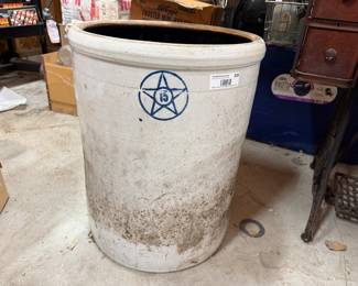15 Gallon Antique Star Stoneware Crock
