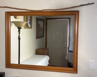 Wood-Framed Wall Mirror