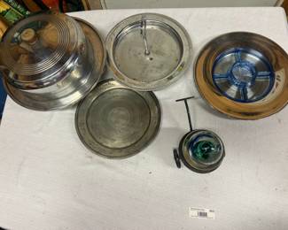 Assorted Metal Platter Collection