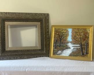 Ornate Frame and Landscape Framed Painting