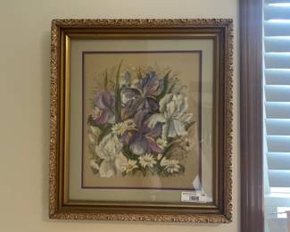Framed Floral Artwork by Bristow