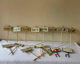 Hand-Painted Garden Stakes Set