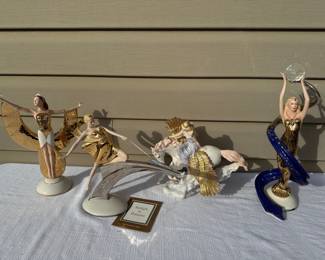 Franklin Mint Figurine Collection with Boxes