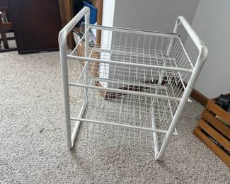 White Wire Storage Rack