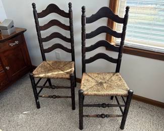 Pair of Ladder Back Chairs