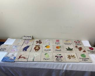 Handpainted Ceramic Tile Set