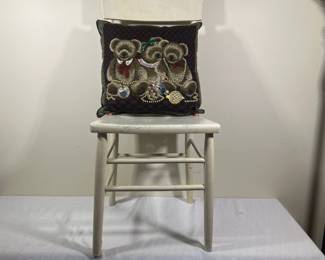 Vintage White Wooden Chair