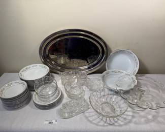 Vintage Dinnerware and Glassware Set