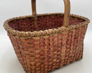 Gathering Basket in Old Red & Green