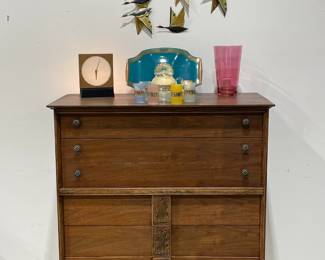 Mid-Century Modern Basset Mayan Tall Chest
