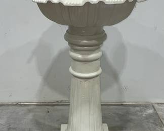 Cast Iron Bird Bath with Bird