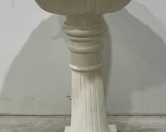 Cast Iron Bird Bath with Bird Ornament