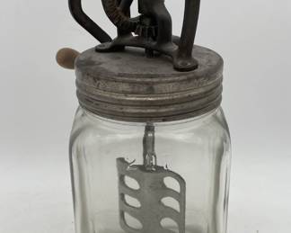 2 Qt Glass Butter Churn