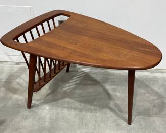 Vintage Mid-Century Modern Arthur Umanoff Walnut Magazine Side Table