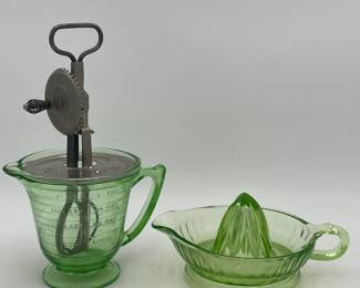 Uranium Glass Measure/ Mixer & Juicer