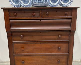 Walnut Empire Chest of Drawers, Dovetailed Drawers