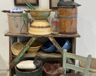 Country Primitives, Stoneware, Woodenware