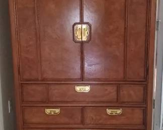 Thomasville Wood Cabinet with Asian Accents