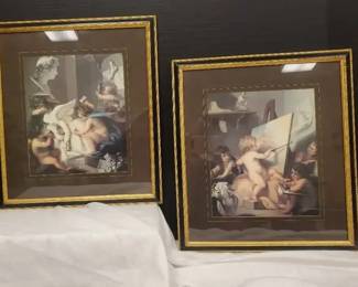 Pair of Putti Framed Art Prints