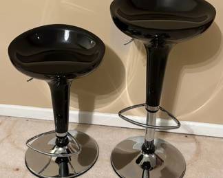 Adjustable Lacquered Bar Stools
