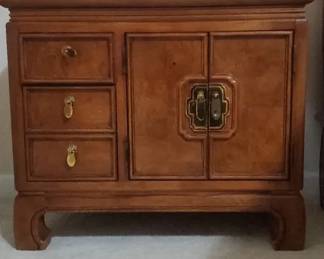 Thomasville Nightstand Pair with Asian Hardware