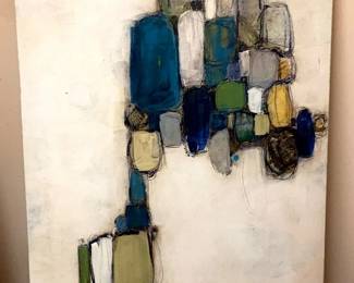 Abstract Canvas Print on Wooden Frame
