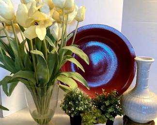 Floral, Greenery, Platters Vases