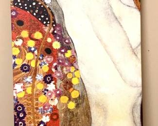 Canvas Print of Painting Water Serpents II By Gustav Klimt