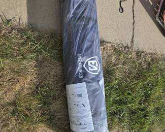 New in plastic EVR Tent, And 2 folding Lawn Chairs