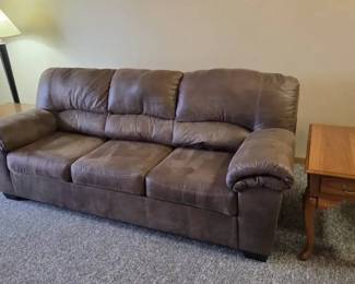Couch, 2 End Tables, And Tall Lamp