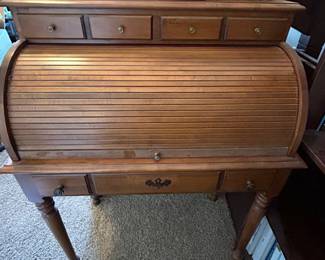 Small vintage roll top desk