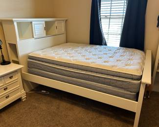 White full bed