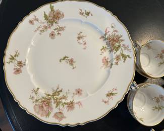 Haviland Limoges “Poppy” china plates and cups 