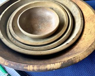 VINTAGE WOODEN BOWLS