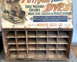 ANTIQUE PUTNAM DYES STORE DISPLAY