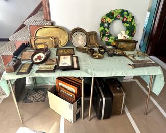 TIN COPPER TRAYS  DECOR  PICTURE FRAMES