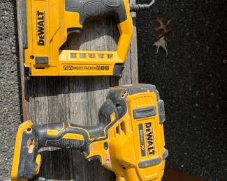 DeWalt Cordless 16 Gauge Finishing Nailer (DCN660),
DeWalt Electric Tacker (DWHT7502),