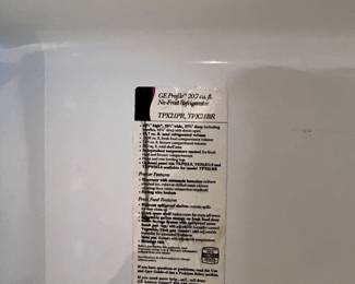 GE Profile 20.7 Cubic Foot Side by Side Black  Refrigerator (TPX21PR),