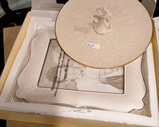 LENOX wedding frame and cookie plate