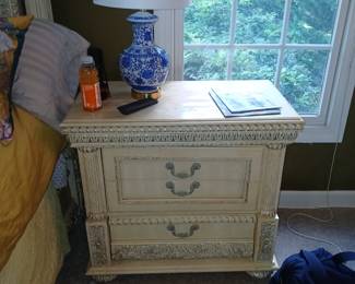 Horchow bedroom suite, king bed, bed side chests of drawers, armoire, dresser, mirror