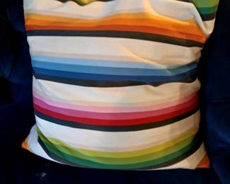 striped canvas pillow