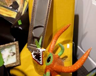paper mache monster mask, Mexico
